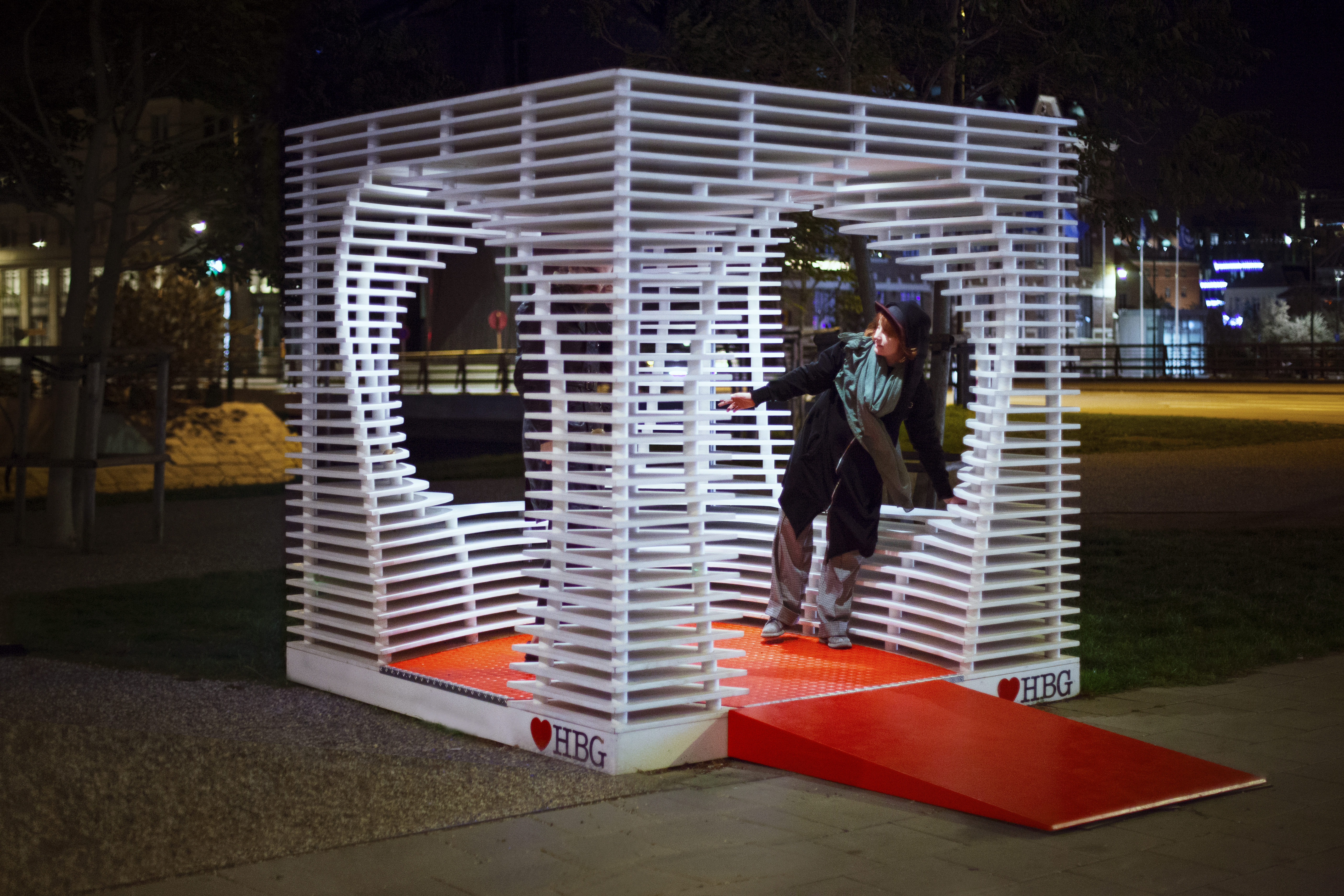 Kuben parametrisk ljusinstallation Helsingborg